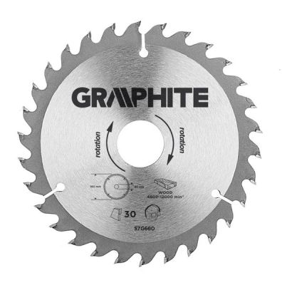 Körfűrésztárcsa, körfűrészlap 160 mm / 30 mm Z30 | GRAPHITE 57H660