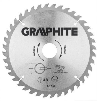 Körfűrésztárcsa, körfűrészlap 190 mm / 30 mm Z40 | GRAPHITE 57H670