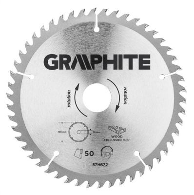 Körfűrésztárcsa, körfűrészlap 190 mm / 30 mm Z50 | GRAPHITE 57H672