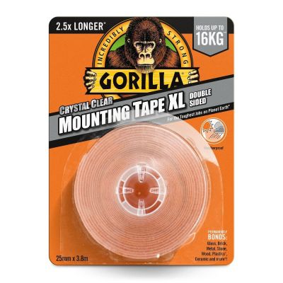 GORILLA Mounting Tape XL kristálytiszta kétoldalú ragasztószalag 25 mm x 38 mm | GORILLA 3044120