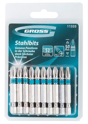 Bit fej, behajtó tüske PH2 50 mm | GROSS 11335
