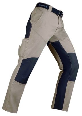 Munkavédelmi nadrág NIGER bézs/fekete XXL-NE | KAPRIOL 31053