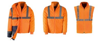 Láthatósági kabát PARKA 3 az 1-ben, narancs/kék XL-es | KAPRIOL 31397