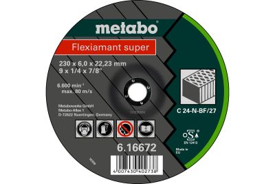 Vágókorong 230 x 6 x 22,2 Flexiamant Super, kő | METABO 616672000