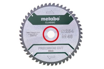 Körfűrésztárcsa, körfűrészlap PRECISION CLASSIC 254 x 30 mm Z48 WZ 5° neg | METABO 628061000