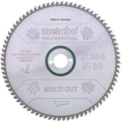 Körfűrésztárcsa, körfűrészlap MULTI PROFESSIONAL 216 x 30 mm Z60 FZ/TZ, 5° neg | METABO 628083000