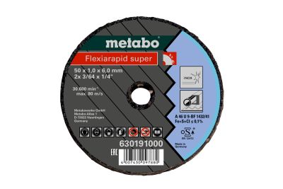 Vágókorong 50 x 2 x 6 mm, Flexiarapid Super, inox | METABO 630192000