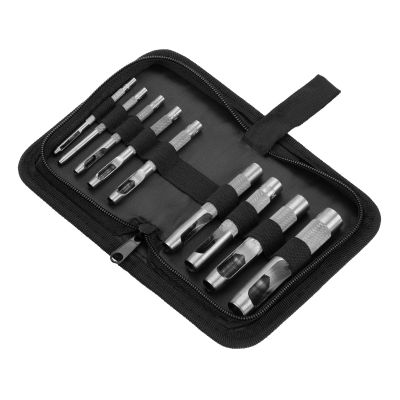 Bőrlyukasztó készlet 9 db-os cipzáras táskában | MTX 183099