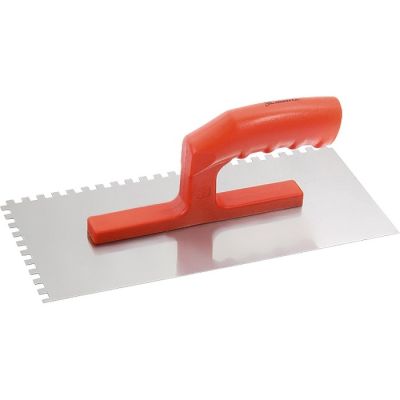 Acél simító 280 x 130 mm, fogazott, 6 x 6 mm, műanyag nyél | MTX 867759