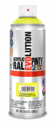 Pinty Plus Evolution fluor akril festék spray 400 ml F146 sárga színű | PINTY PLUS 159