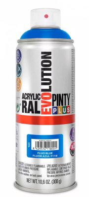 Pinty Plus Evolution fluor akril festék spray 400 ml F118 kék színű | PINTY PLUS 163