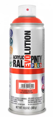 Pinty Plus Evolution fluor akril festék spray 400 ml F107 piros színű | PINTY PLUS 164