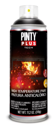 Pinty Plus Tech hőálló festék spray 400 ml, fekete | PINTY PLUS 204