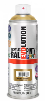 Pinty Plus Evolution metál akril festék spray 400 ml M192 arany színű | PINTY PLUS 266