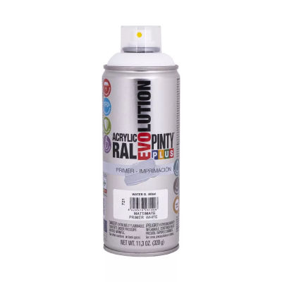 Pinty Plus Evolution vízbázisú akril festék spray 400 ml alapozó fehér színű | PINTY PLUS 721