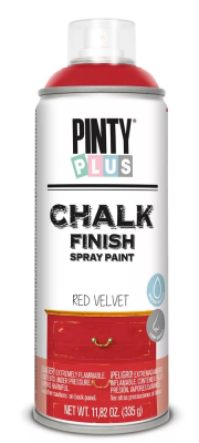 Pinty Plus Chalk kréta festék spray 400 ml, CK804 bársony piros színű | PINTY PLUS 804