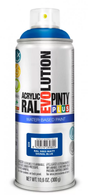 Pinty Plus Evolution vízbázisú akril festék spray 400 ml, RAL 5005 MATT szignálkék színű | PINTY PLUS 839