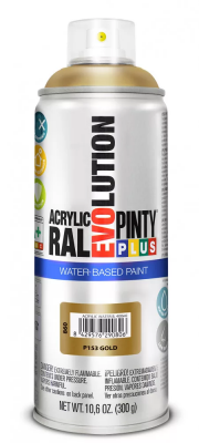 Pinty Plus Evolution vízbázisú akril festék spray 400 ml P153 arany színű | PINTY PLUS 860