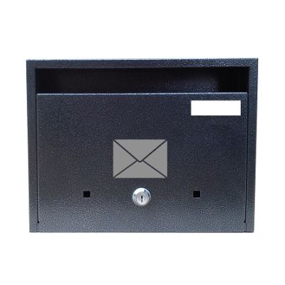 Postaláda, levélszekrény lakótelepi, bronz, levél matricás
