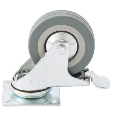 Kerék 100 mm 65 kg önbeálló talpas fékes | SIBRTEH 687217