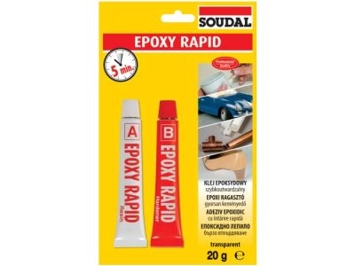 Epoxy Rapid kétkomponensű ragasztó 2 x 10 gr | SOUDAL 124683