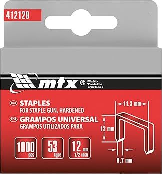 Tűzőkapocs 53 / 12 mm, 1000 db edzett | MTX 412129