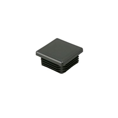 Záródugó vastagfalu zártszelvényhez 20 x 20 mm fekete, recés