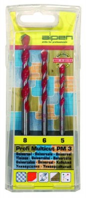 Univerzális fúrókészlet 5 mm - 8 mm Multicut PM3, 3 részes | ALPEN 0000100703100