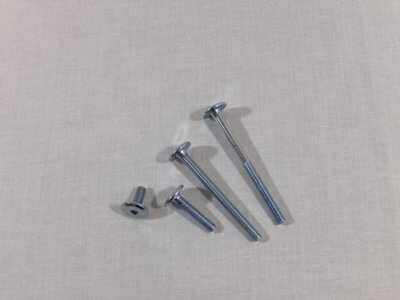 Bútorösszefogató csavar 6 mm, x 80 mm, laposfejű, belső kulcsnyílású