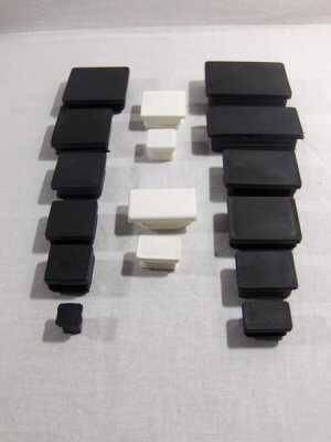 Záródugó zártszelvényhez 35 mm x 35 mm fekete, műanyag