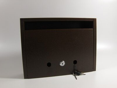 Postaláda, levélszekrény lakótelepi barna kicsi