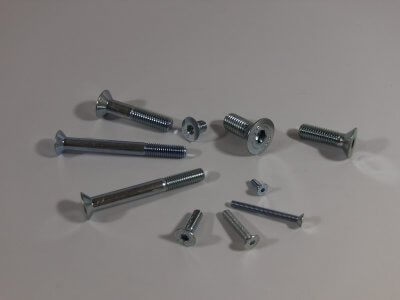 Süllyesztett fejű, belső kulcsnyílású csavar M5 x 12 mm, 10.9, horganyzott, DIN 7991