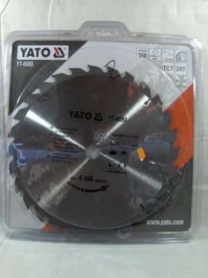 Körfűrésztárcsa, körfűrészlap 350/30 mm Z28 vídiás | YATO YT-6080