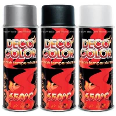 DECO COLOR High temperature hőálló festék spray 400 ml vörös 650C°-ig hőálló | DECO COLOR D13311