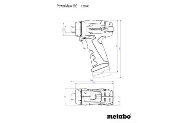 METABO PowerMaxx BS Basic akkus fúró-csavarozó mobilműhely + 2 db 2,0 Ah akkumulátor | METABO 600080880