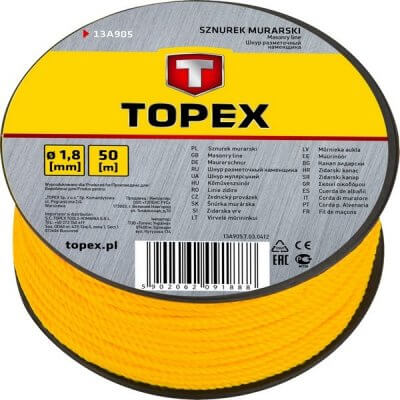 Kőműves zsinór 50 m | TOPEX 13A905